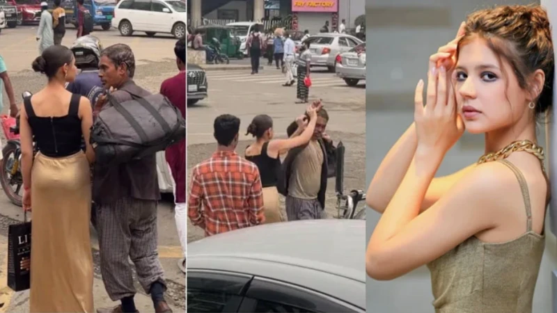 ঢাকার ব্যস্ত সড়কে পথচারীকে মারধর, ভাইরাল ভিডিওতে আলোচনায় মডেল মনিকা কবির