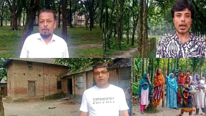 পঞ্চগড়ে প্রবাসীর জমি জবরদখল ও সাড়ে ১৩ লাখ টাকার গাছ কাটার অভিযোগ