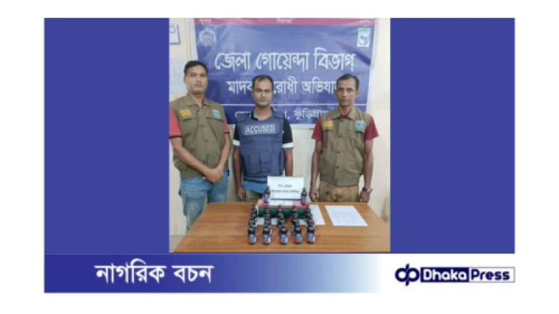 কুড়িগ্রামে ২২ বোতল ফেন্সিডিলসহ গ্রেফতার ১