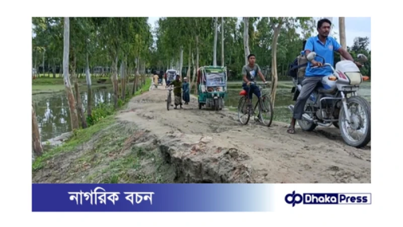 চার ইউনিয়নের যাতায়াতের রাস্তা এখন গলার কাটা