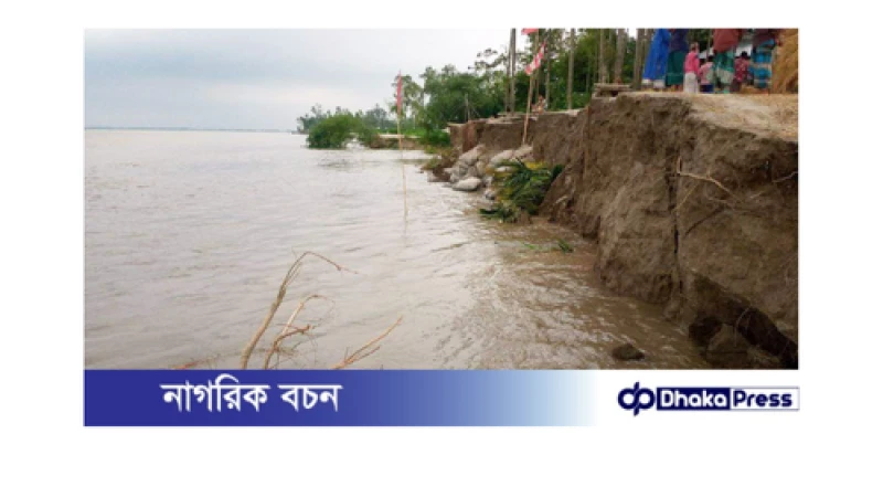 ব্রহ্মপুত্রের তীব্র ভাঙনে ৩৫০ ভিটাবাড়ি বিলীন 