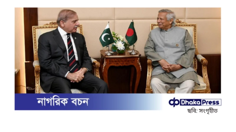 পাকিস্তানের প্রধানমন্ত্রী শাহবাজ শরিফের সঙ্গে প্রধান উপদেষ্টা ড. মুহাম্মদ ইউনূসের দ্বিপাক্ষিক বৈঠক