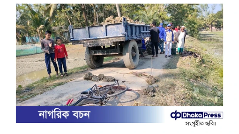 সেনবাগে ট্রাক্টরের চাপায় ছোট ভাই নিহত, বড় ভাই আহত