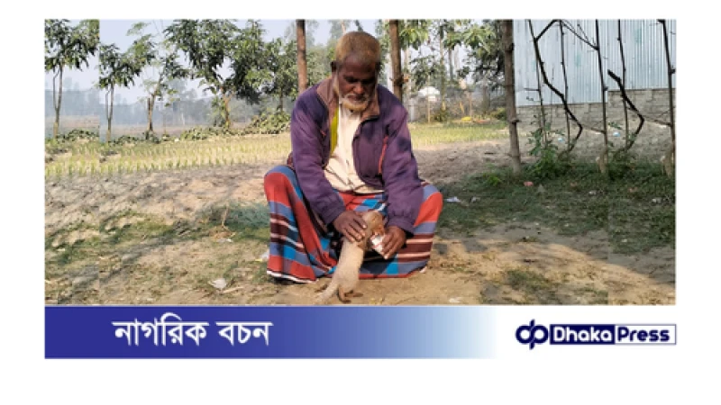 বেজির সাথে মানুষের বন্ধুত্ব, শুক্কুর আলী করেছেন অনন্য সাধন 