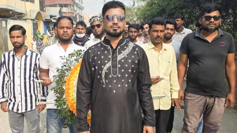 ভাষা শহীদদের প্রতি যুবদল নেতা সম্রাটের বিনম্র শ্রদ্ধা