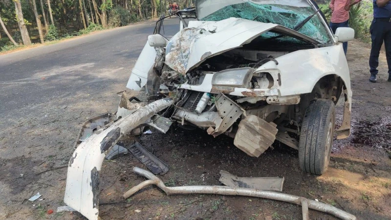 নাটোরের প্রাইভেটকার নিয়ন্ত্রন হারিয়ে গাছের সাথে ধাক্বা, বাবা মেয়ে নিহত আহত ২