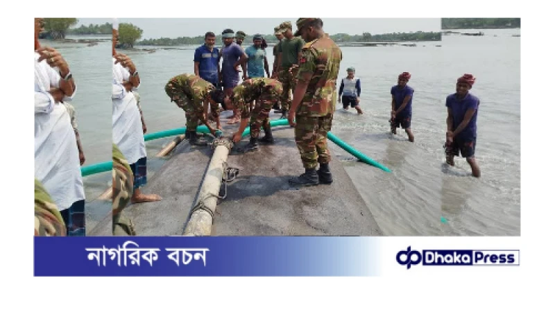 সাতক্ষীরার আশাশুনি উপজেলার বিছট গ্রামে বেড়িবাঁধ ভেঙে বিস্তর এলাকা প্লাবিত: দুর্যোগ মোকাবিলায় বাংলাদেশ সেনাবাহিনী