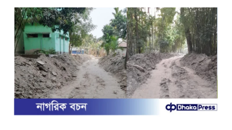 কুড়িগ্রামে সড়কের নির্মাণ কাজ বিএসএফ বাধায় বন্ধ 