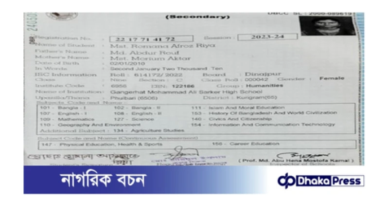 এসএসসি পরীক্ষা খারাপ হওয়ায় পরীক্ষার্থীর আত্মহত্যা