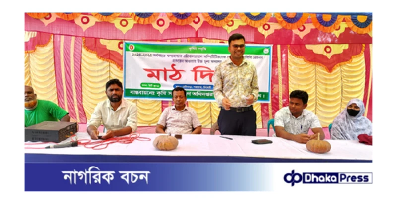 চিলমারীতে মিষ্টি কুমড়ার উপর মাঠ দিবস অনুষ্ঠিত হয়েছে 