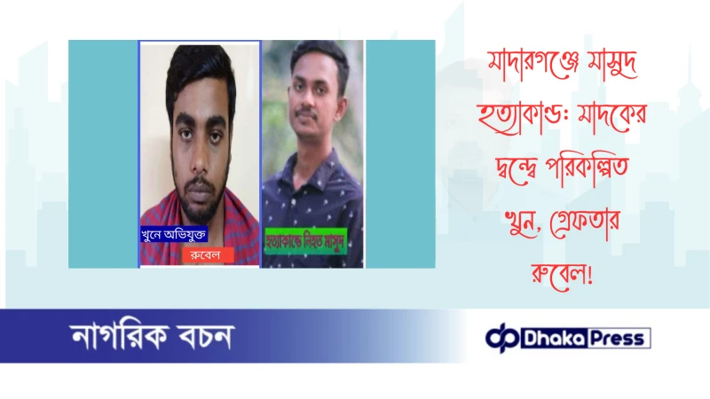 মাদারগঞ্জে মাসুদ হত্যাকাণ্ড: মাদকের দ্বন্দ্বে পরিকল্পিত খুন, গ্রেফতার রুবেল