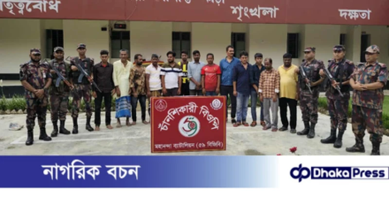 চাঁপাইনবাবগঞ্জের চামুশা সীমান্ত দিয়ে ১৩ জনকে পুশ-ইন