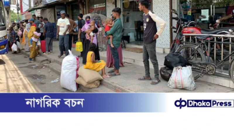 রাজশাহী-ঢাকা বাস চলাচল বন্ধ, শ্রমিকরা বেতন বৃদ্ধির দাবিতে আন্দোলনে