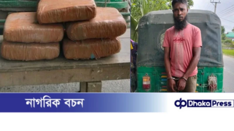 মাদকদ্রব্য নিয়ন্ত্রণ অধিদপ্তর কর্তৃক গাঁজা ও সিএনজিসহ গ্রেফতার ০১  