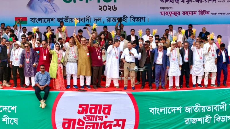 ২২ বছর পর রাজশাহীতে তারেক রহমান: ঐতিহাসিক জনসভায় উন্নয়ন ও নির্বাচনী অঙ্গীকার