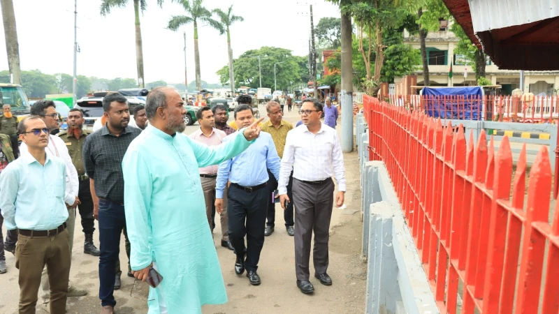 সিলেটে বন্যা নিয়ন্ত্রণ ও সৌন্দর্যবর্ধন প্রকল্প পরিদর্শনে সিসিক প্রশাসক