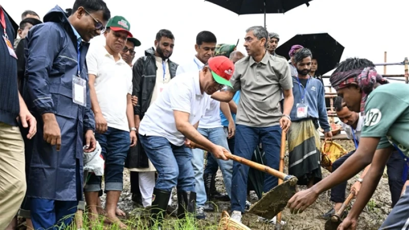 সিলেটের বাসিয়া নদীর খাল পুনঃখনন উদ্বোধন করলেন প্রধানমন্ত্রী