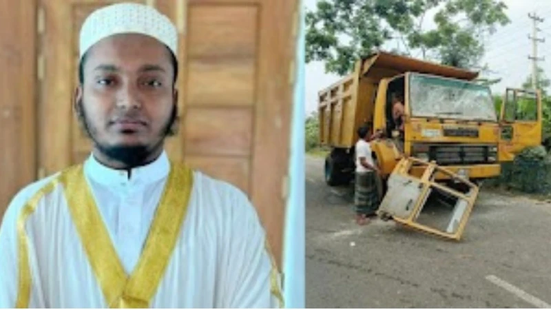 ট্রাকের ধাক্কায় মডেল মসজিদের খতিব নিহত, অবৈধ বালুবাহী যান চলাচল নিয়ে ক্ষোভ