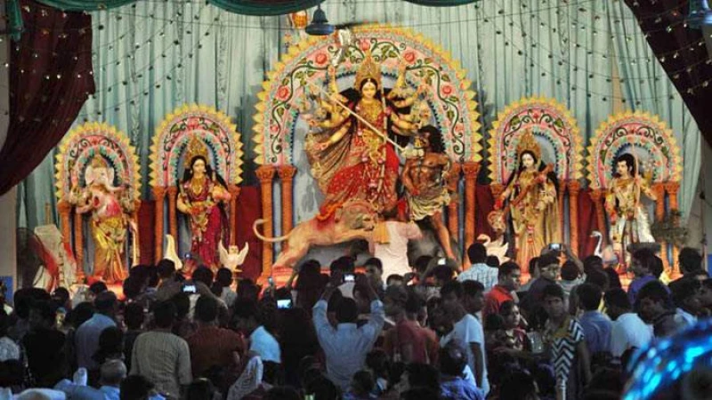 হিন্দু ধর্মাবলম্বীদের প্রধান ধর্মীয় উৎসব  শুরু হলো  সর্বোচ্চ নিরাপত্তা ব্যবস্থায়