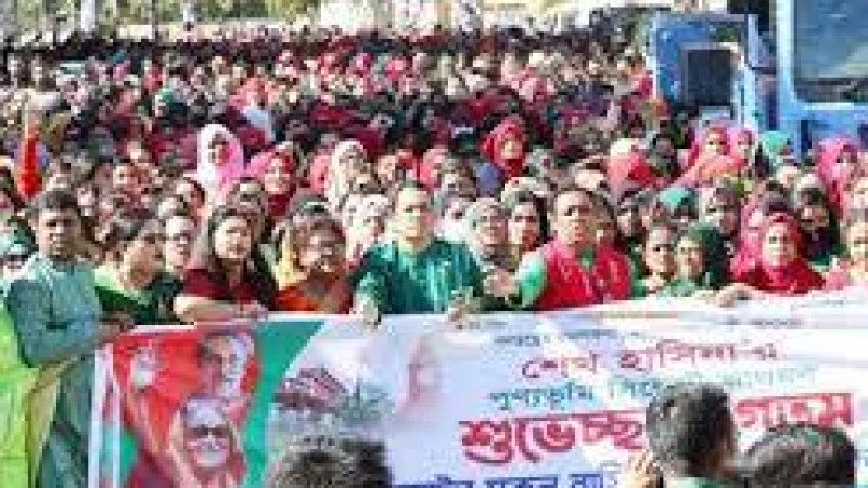 আলিয়া মাদ্রাসা মাঠে জনসভা শুরু, নেতা-কর্মীদের ঢল