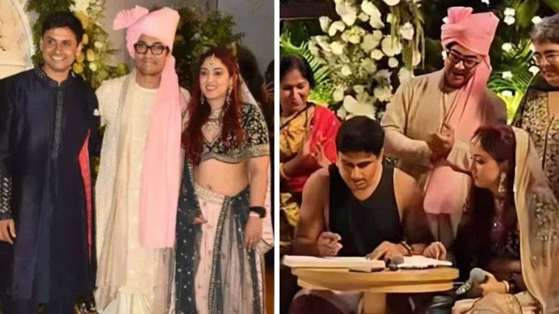 গেঞ্জি পরেই বিয়ে করতে এলেন আমির জামাতা