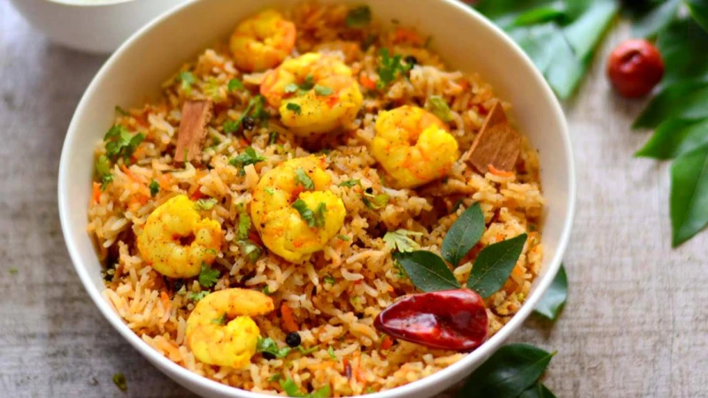 চিংড়ি পোলাও রেসিপি 