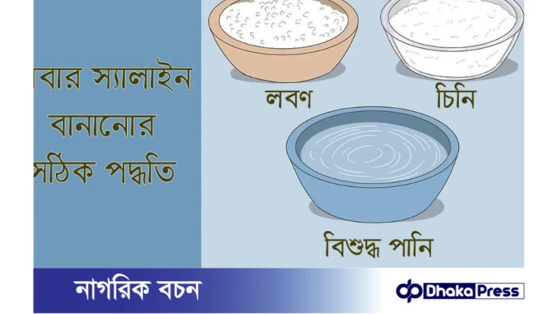 ঘরে যেভাবে তৈরি করবেন খাবার স্যালাইন