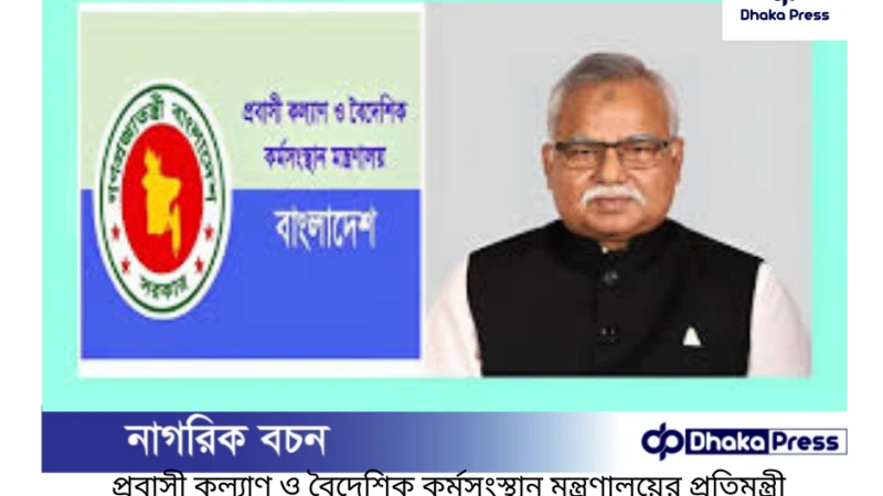 বৈশ্বিক চাহিদা অনুযায়ী দক্ষ জনশক্তি তৈরির উদ্যোগ: প্রবাসী কল্যাণ ও বৈদেশিক কর্মসংস্থান প্রতিমন্ত্রী