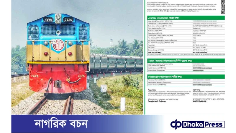ট্রেনে ঈদযাত্রা: ১৪ জুনের টিকিট বিক্রি শুরু