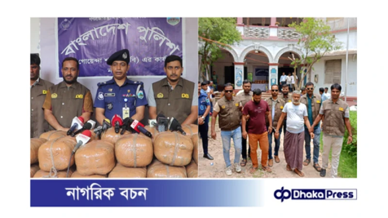 নওগাঁয় ১০১ কেজি গাঁজাসহ গ্রেফতার ২