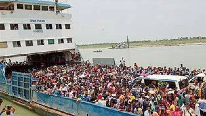 ফেরিতে ঈদযাত্রা শুরু