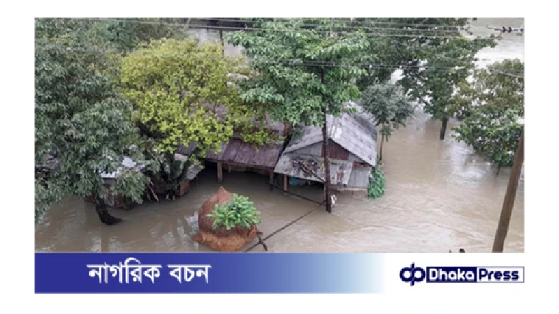 মেঘালয়ের বর্ষণ ও পাহাড়ি ঢলে সুনামগঞ্জে বন্যার আশঙ্কা