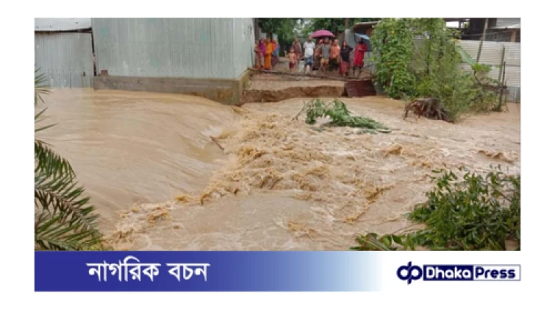 টানা বর্ষণে পাহাড়ি ঢল ও বাঁধ ভেঙে শেরপুরের ৩০টি গ্রাম প্লাবিত
