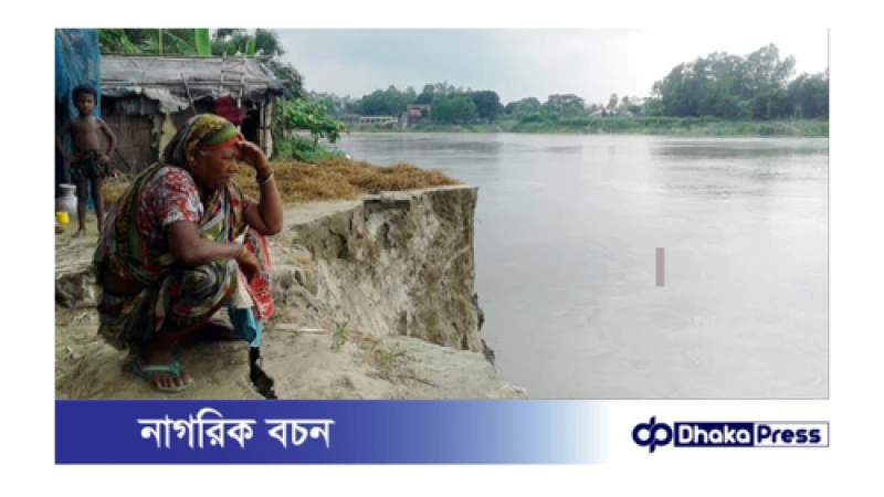 রংপুরের গঙ্গাচড়ায় তিস্তার ভাঙনের দেড় শতাধিক পরিবার হুমকির মুখে