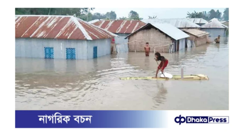 ২০ লাখ মানুষ  পাহাড়ি ঢল ও বন্যায় ক্ষতিগ্রস্ত